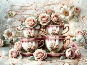 Read more about the article Friday Freebie, Teacups and Roses
