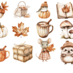 Friday Freebie “Watercolor Cozy Fall Fussy Cut”