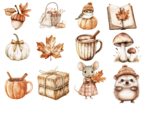 Read more about the article Friday Freebie “Watercolor Cozy Fall Fussy Cut”