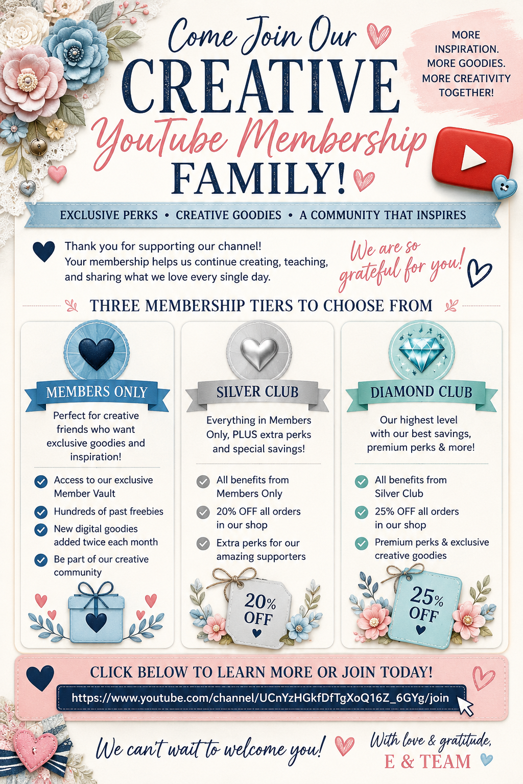 You are currently viewing Come Join Our Creative YouTube Membership Family