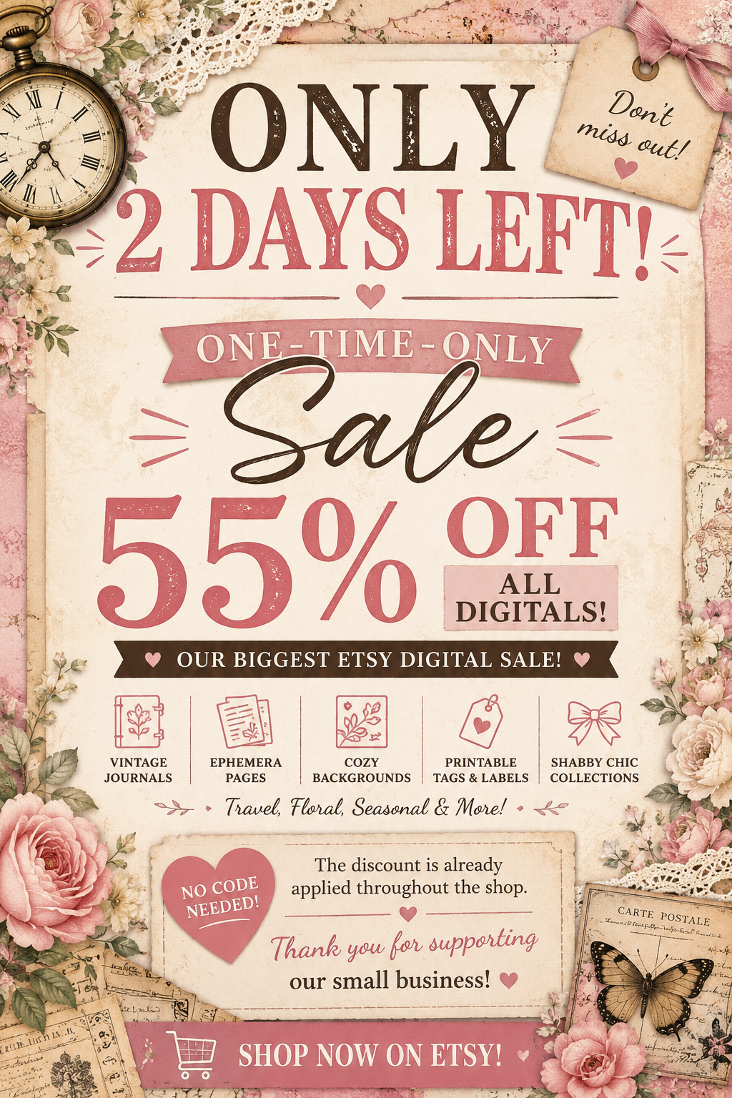 You are currently viewing Only 2 Days Left! 55% OFF ALL Digitals on Etsy!