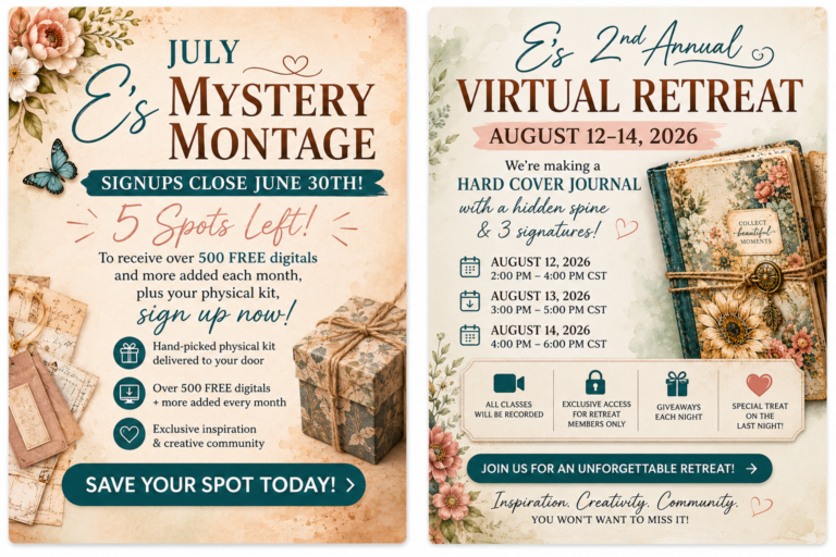 5 Spots Left for July Mystery Montage + A Few Retreat Seats Remain!