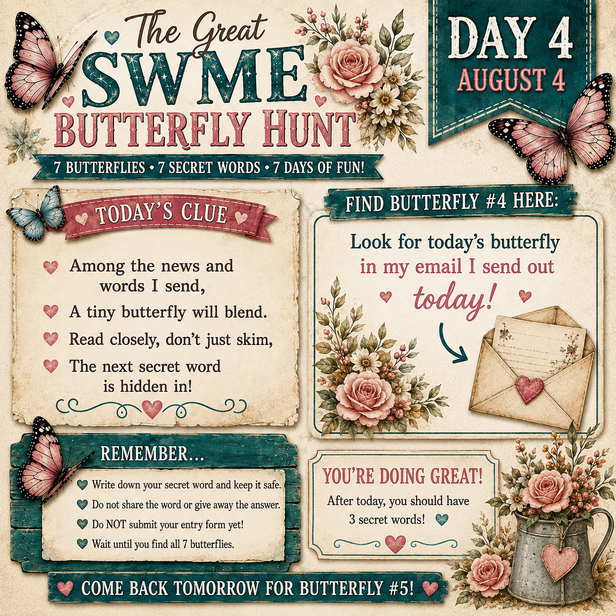You are currently viewing DAY 4 — THE GREAT SWME BUTTERFLY HUNT!
