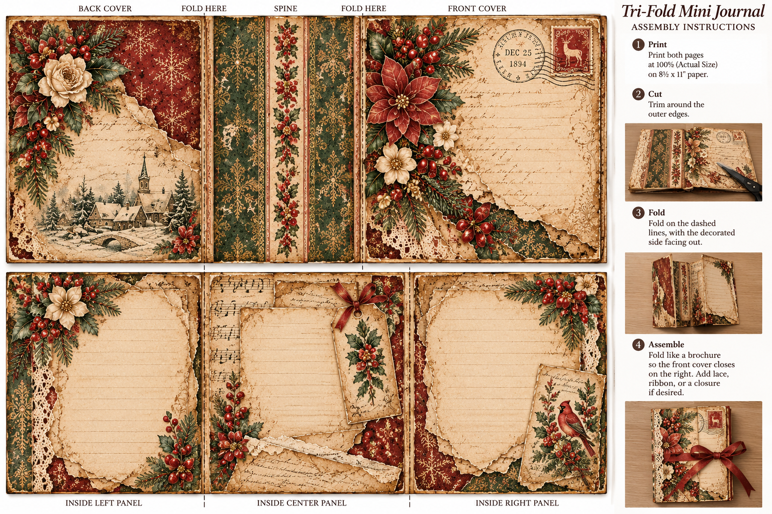 You are currently viewing News from E – Friday Freebie! A Victorian Christmas Mini Folio!